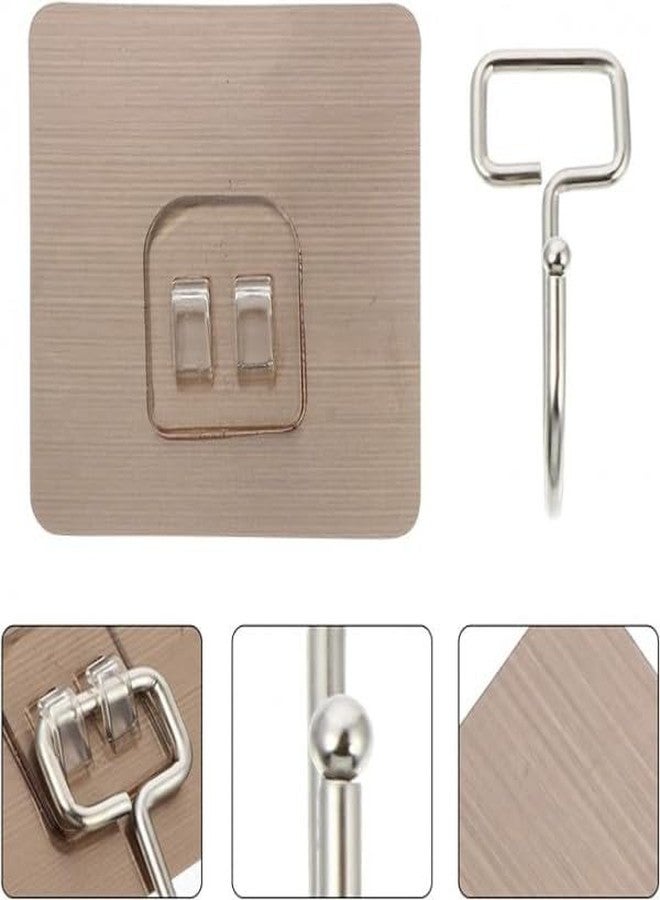 Vendola-Golden Large Adhesive Wall Hooks - Heavy-Duty Self-Stick Hangers for Home, Kitchen & Bathroom - No Drilling, Waterproof & Rustproof Hook Set (5) - Image 4